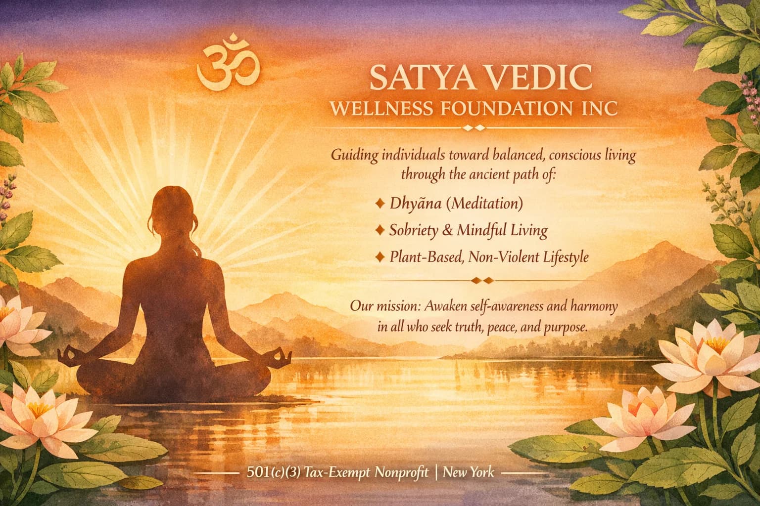 Satya Vedic Wellness Foundation Inc - Guiding individuals toward balanced and conscious life
