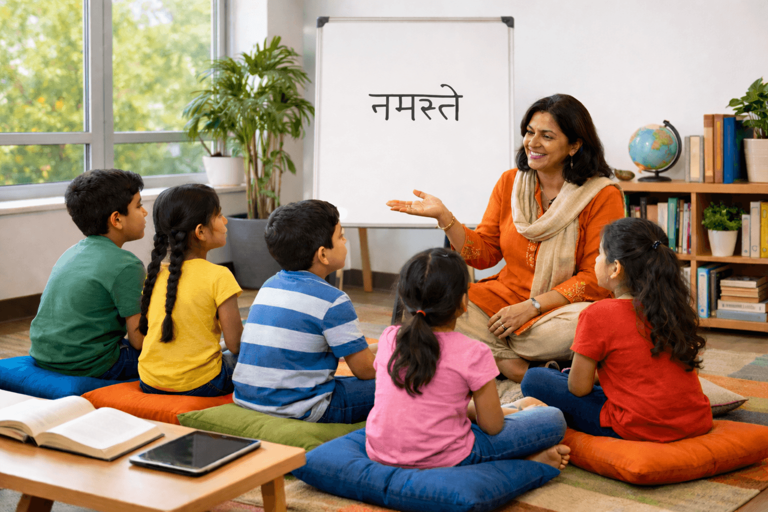 Children learning in Pathshala