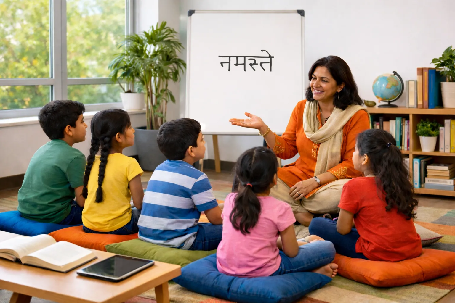 Children learning in Pathshala